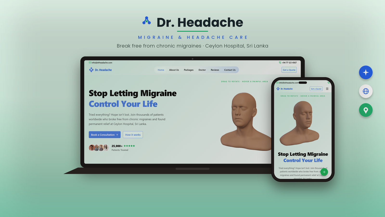 Dr. Headache - Migraine Free Ceylon Hospital Website